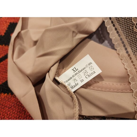 Set Of 3 Lace Wireless XL Bralettes Beige, Black & Cream Stretchy Nylon Spandex - Picture 10 of 10